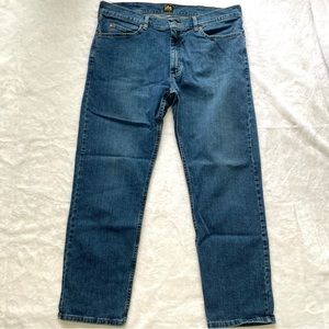 Lee Dark Wash Straight Leg Mens Jeans